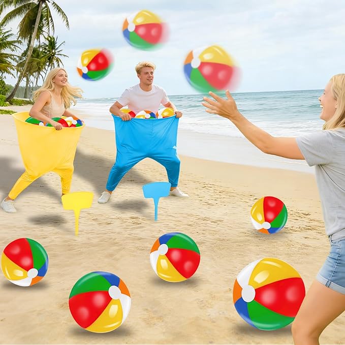 Granny Pants Yard Game, Granny Pants Party Game with Oversized Pants Bouncy Balls Ground Stakes Storage Bag and Air Pumps, Outdoor Tossing Games for Adults Family Carnival Party Reunion Gathering