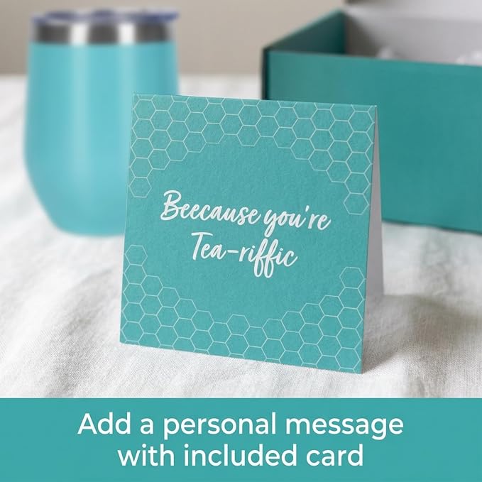 Modern Elegance Tea Tumbler Gift Set for Women, Teal