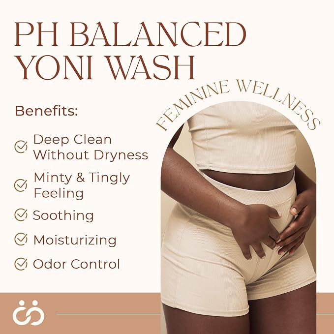 Ph Balance Feminine Wash - Vee Health & Yoni Wash Shower Gel- Use with Yoni Oil. Moisturizing Calendula, Mint for Odor, Itchy & Dry Skin - Paraben-Free Gentle Cleanse Daily Use 7 oz