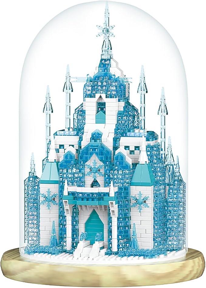 Ice Castle Building Toy, Mini Bricks Bonsai Block Set, 1980 Pieces Micro Bricks Collectible Ideas Building Blocks for Adult Kids Ages 14 and up