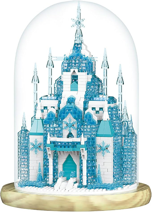 Ice Castle Building Toy, Mini Bricks Bonsai Block Set, 1980 Pieces Micro Bricks Collectible Ideas Building Blocks for Adult Kids Ages 14 and up