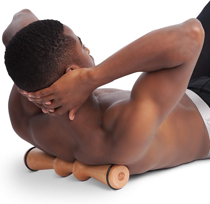 Body Back FSA Eligible Wood Back Roller, Spine Stretcher & Aligner, Ma Roller, Back Cracker for Back Pain Relief and Muscle Recovery, Manual Back Massager, Wood Therapy Massage Tool (15 inch)