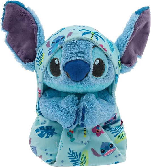 DISNEY STORE Unisex-Children Babies Collection: Stitch Plush in Swaddle with Detailed Plush Features - Official Soft Toy - Stuffed Animals for Babies