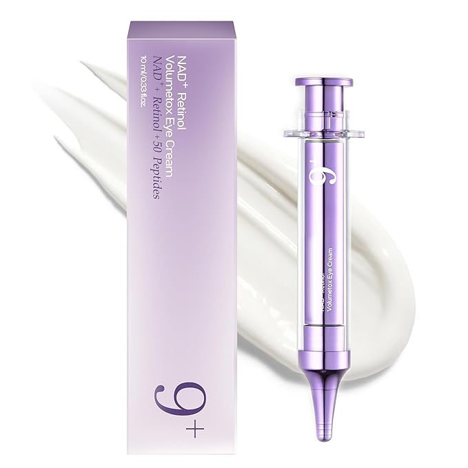 No.9 NAD+ Retinol & Vitamin C Eye Cream - Anti-Aging Care for Fine Lines, Dark Circles & Puffiness, Peptide-Infused Formula, 10ml