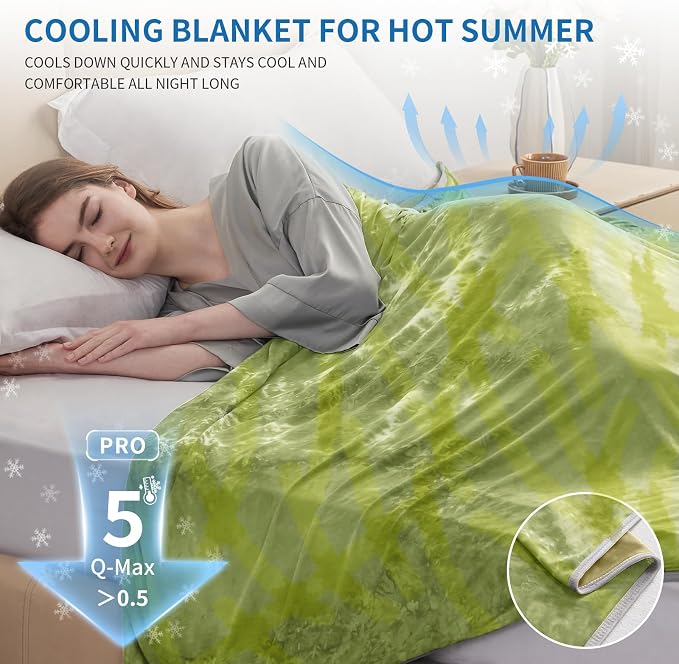 Guohaoi Cooling Blanket for Hot Sleepers and Night Sweats 90"x108" King | Arc-Chill Q-Max >0.5 Cool Fiber,100% Oeko-Tex Certified Lightweight Summer Blanket for Travel/Outdoor Ultra Cold Breathable