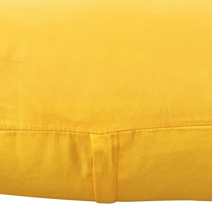 4-Pack 100% Cotton Comfortable Solid Decorative Throw Pillow Case,Thmyo Square Cushion Cover Pillowcase Sublimation Blank Pillow Covers DIY Throw Pillowcase for Couch Sofa(16x16 inch/ 40x40cm,Yellow)