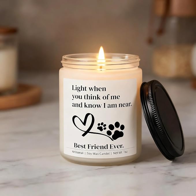 Pet Memorial Gifts for Dogs, Dog Memorial Gifts for Loss of Dog, Sympathy Candle for Dogs Doggie Passing Away, Bereavement Remembrance Grief Condolence Present for Pet Lovers Friends Families