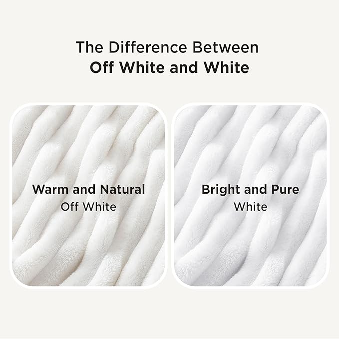 Bedsure GentleSoft Twin Fleece Blanket for Couch - Cozy Soft Blankets for Women, Cute Small Throws for Girls, Bright White, 60x80 Inches