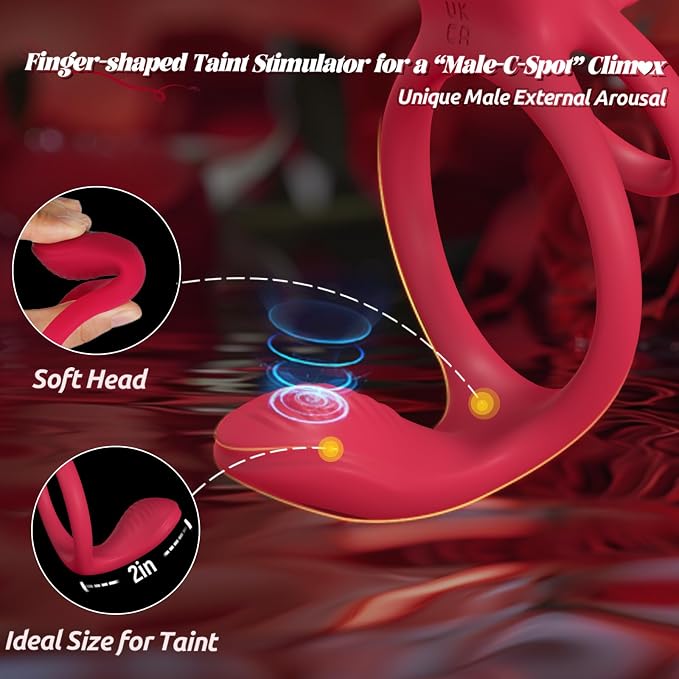 Vibrating Cock Ring Penis Sleeve with Rose Clitoral Stimulator, App Remote Control Penis Ring Vibrator, Couples Male Adult Sex Toys Games for Men Women, Healexcer Penis Extender Taint G Spot Sex Toy