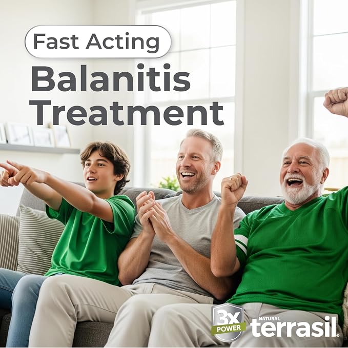 terrasil Balanitis Relief - Balanitis Treatment for Men, Natural Soothing Foreskin Ointment for Relief from Symptoms of Irritation, Itch, and Inflammation. Dermatologist Tested (1oz)