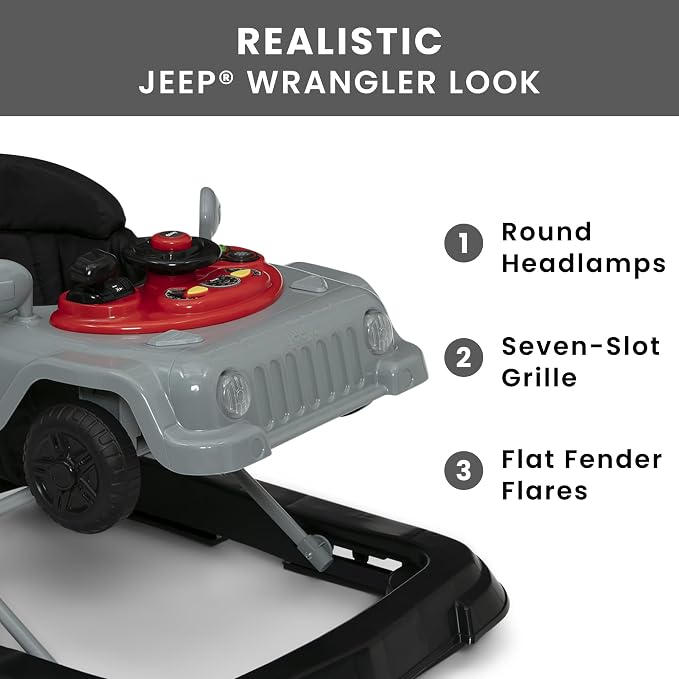 Jeep Wrangler Activity Walker by Delta Children, Grey