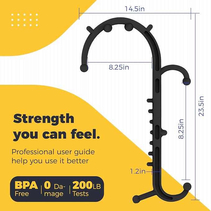 Upgrade Back and Neck Massager-Trigger Point Cane Massage Tools for Pain Relief and Self Massage Hook Cane - Handheld Body Deep Tissue Shoulder Leg Feet Massager Stick - Gift for Men & Women - Black