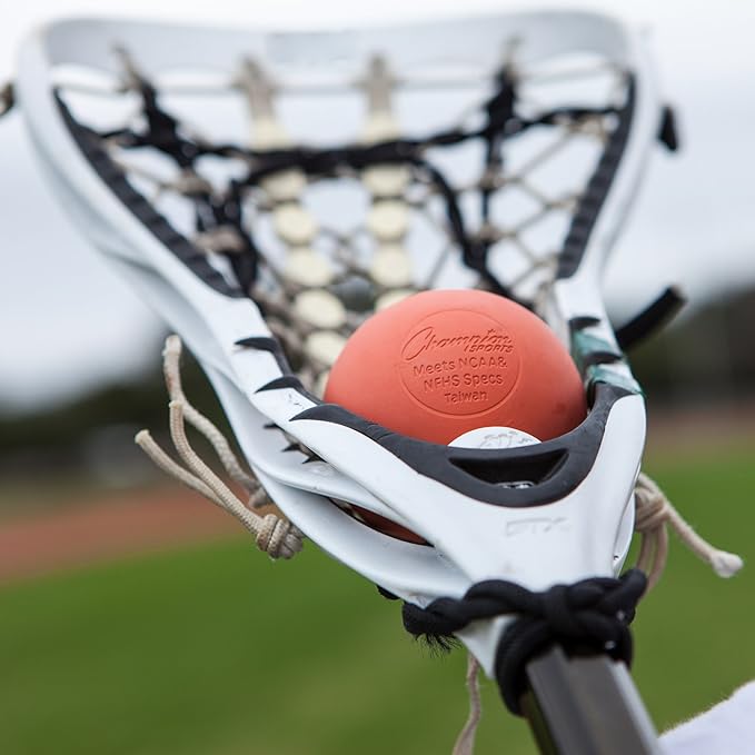Champion Sports Lacrosse Balls – Official Size SEI Certified, Multi-Color Packs of 3, 6, or 12 for Practice & Games