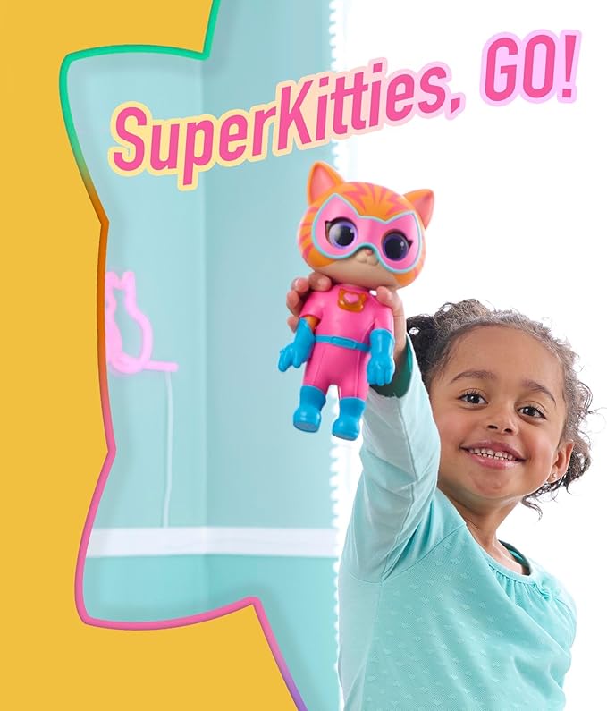 Disney Junior SuperKitties Cat-Tastic Transforming Ginny Lights and Sounds Figure, Kids Toys for Ages 3 Up by Just Play