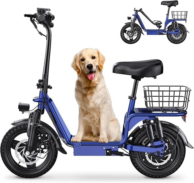 C14 Electric Scooter for Adults with Seat – High-Performance, Foldable E-Scooter with 900W Peak Power, 20MPH, 28-Mile Range, and Dual Disc Brakes,High Strength Frame,330lbs Max Load. UL2272