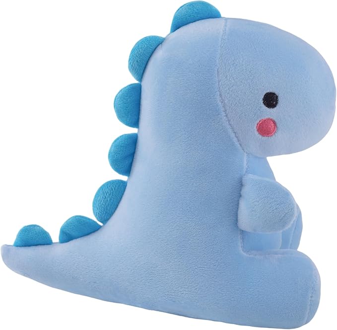 Plush Dinosaur Stuffed Animal Cute Toys Anime Dinosaur Soft Throw Pillow Gift for Children Boys Girls Blue 10.6 inch