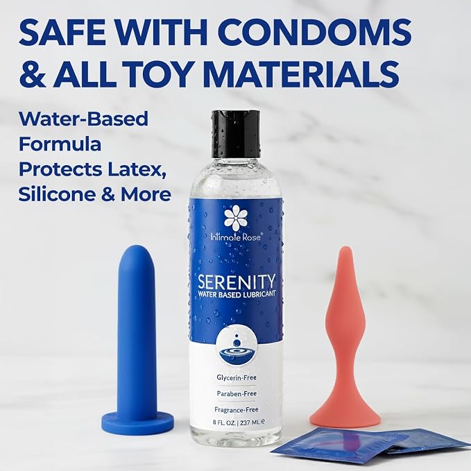 Personal Water Based Lube - Fragrance-Free Lubricant Gel for Privacy - Lube for Men, Women and Couples, Non-Staining, 8 Fl Oz