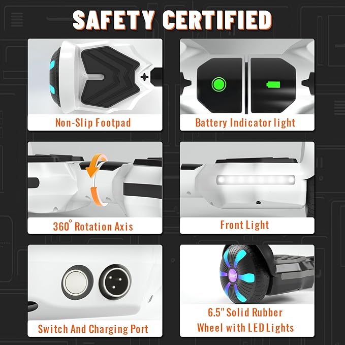 SIMATE Scooter, Bluetooth Speakers and LED Light-Up Wheels, APP Control, Dual 250W Motors, 8.5 mph Max Speed & 8.5 Miles Max Range, Gifts for Kids Adults Girls Boys