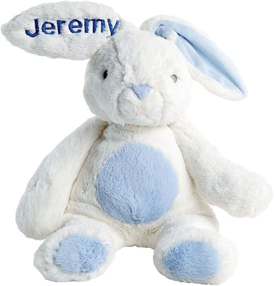Lillian Vernon My First Easter Bunny Plush Blue Toy - Stuffed Animal with Customizable Embroidered Name for Boys & Girls, Personalized Kids & Toddler Gifts, 16 Inches Tall