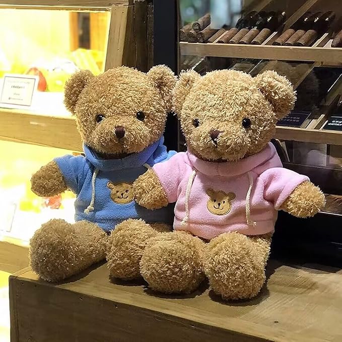 Teddy Bear Stuffed Animal Cute Teddy Bears Plush Toy 11.8 inch for Girls Boys Christmas Valentine's Day (Pink Bear)