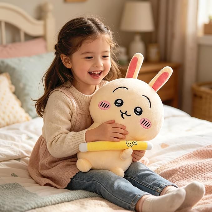11.8 Inch Chikawa Plush, Usagi Stuffed Figure Throw Pillows for Home Decor for Cartoon Fans Adults, Kawaii Plush