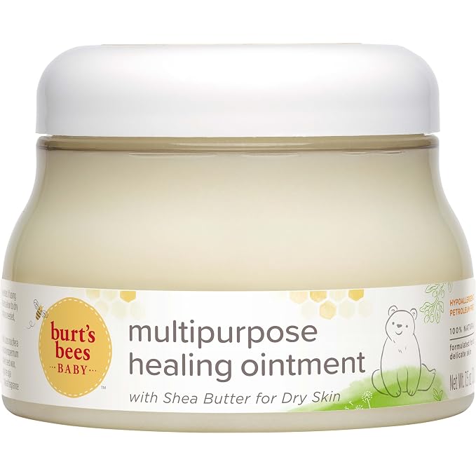 Burt's Bees Baby 100% Natural Origin Multipurpose Healing Ointment, Face & Body Baby Ointment – 7.5 Ounce Tub (Pack of 2)