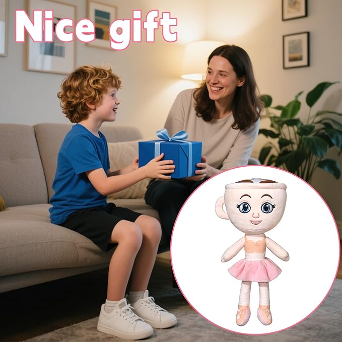 Italian Brainrot Plush Toy 10 Inches Ballerina Cappuccina Plush Soft Stuffed Meme Dolls for Collectors, Aesthetic Décor & Funny Gift Ideas