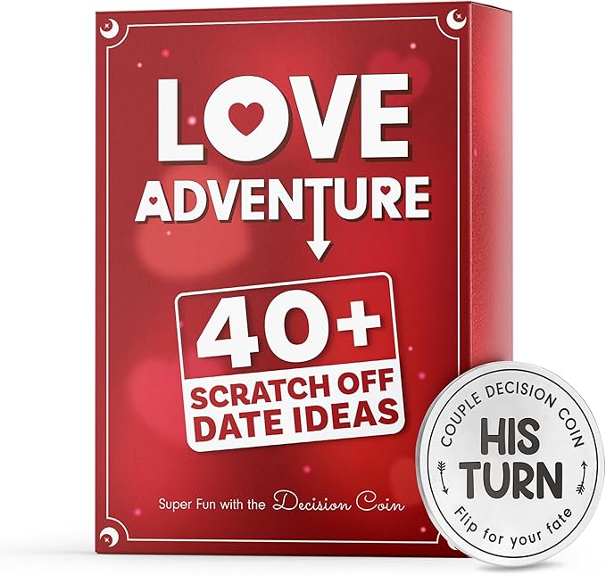Love Adventure - 40+ Fun & Romantic Scratch Off Date Night Ideas for Couples, Ideal Gifts for Anniversary, Girlfriend Birthday Gift, Bridal Shower Gift, Wedding Gifts for Couples 2025