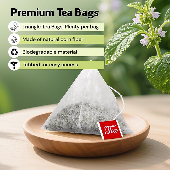 Lemon Balm Tea, Natural Lemon Balm Herbal Tea Bags for Calming and Digestion Support Caffeine-free - (50 Count (Pack of 1)