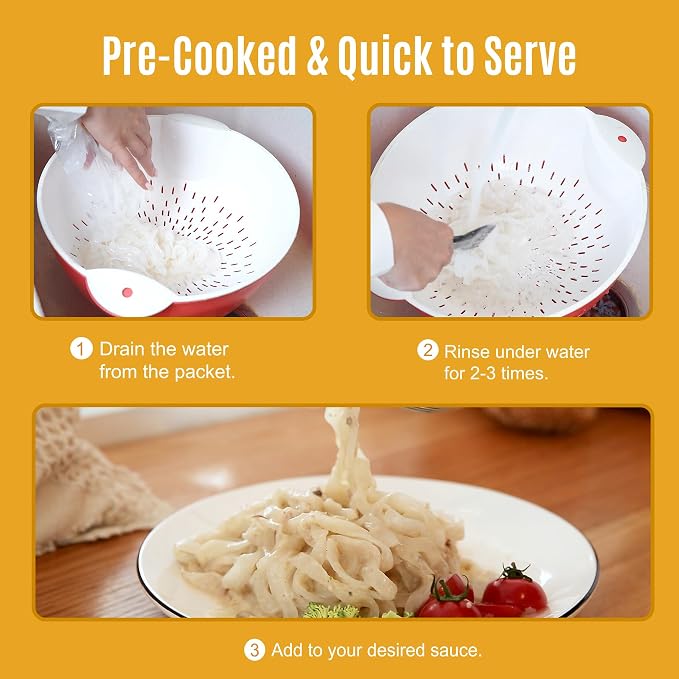 Hethstia Konjac Noodle Low-Carb Fettuccine Shirataki Noodles Keto Low Calorie Pasta Gluten Free, Vegan, Paleo-Friendly (5 oz, 10-Pack) | Low Calorie Pasta, Gluten Free, Vegan, Fat-Free, 0 Sugar, Paleo-Friendly (5 Oz, 10-Pack)