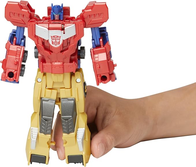 Transformers Crash & Combine Heroes, 3.75-Inch Converting Bumblebee and Optimus Prime Action Figures, Robot Toys for Kids 6 and Up (Amazon Exclusive)