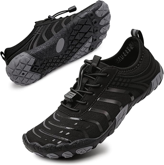 Barefoot Shoes for Women & Men, Grounded Walking Hiking Barefoot Shoes, Wide Toe Box Non-Slip Water Athletic Footwear, Comfortable Vitality Barefoot Footwear, Trail Running Sneakers Unisex