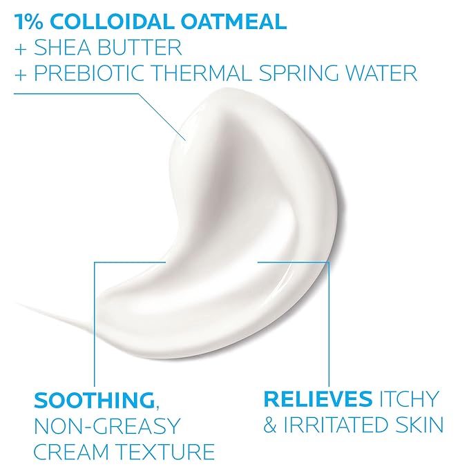 La Roche-Posay Lipikar Soothing Relief Eczema Cream, Face and Body Lotion For Eczema and Sensitive, Dry Skin, Moisturizer with Colloidal Oatmeal to Relieve Irritation