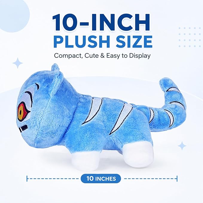 Blue Tiger Plush Toy, Soft Tiger Home Decor Animals Pillow, Ideal Gift for Kids and Adults