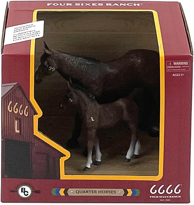 Big Country Toys Horse Mare and Colt Set (6666 Ranch Quarter Horse Mare & Colt)