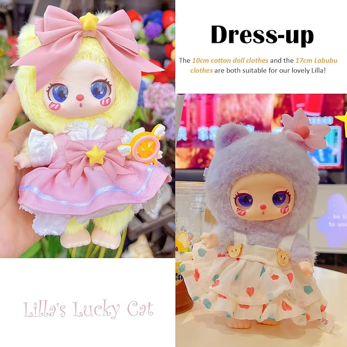 CALEMBOU Plush Doll Blind Box, 8.5'' Cute Stuffed Animal Plush Toys, Kawaii 1 of 6 Possible Mystery Collectible Toys Cute Soft Animals Charm Birthday Gifts (Liila's Lucky Cat Series)