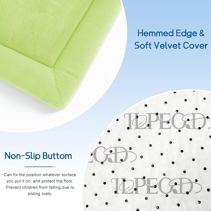 Baby Play Mat for Floor Nursery Muscle Mat Area Rug Playroom Rug 50"x50" Elastic Foam 1.3" Thick Crawling Mat for Babies,Toddlers, Infants,Kids (Light Green)