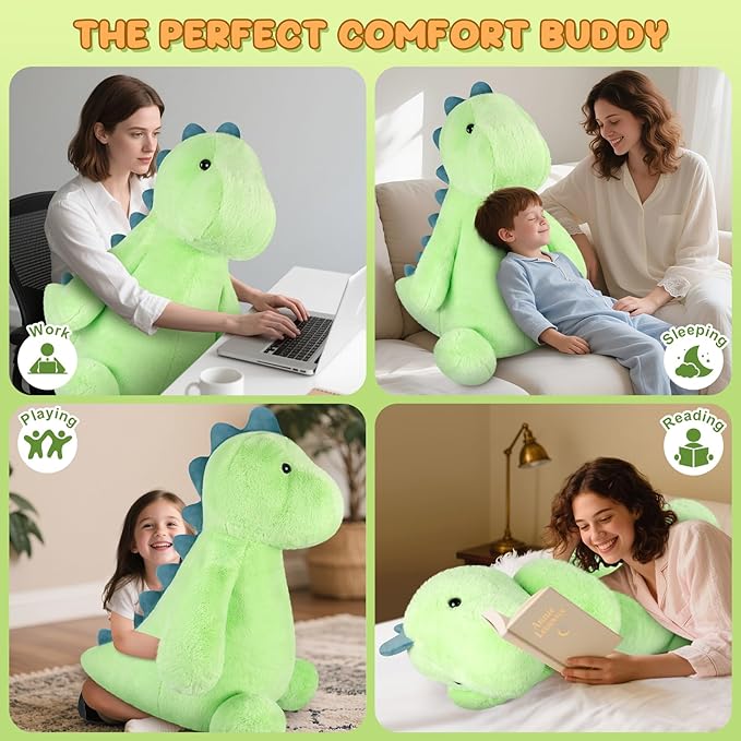 Giant T rex Plush Toys 30", Jumbo Soft Dinosaur Stuffed Animals, Giant Stuffed Animal Dinosaur Toys for Stress Relief & Sleep Aid, Huge Cuddly T rex Plushies Gift for Kids Adults