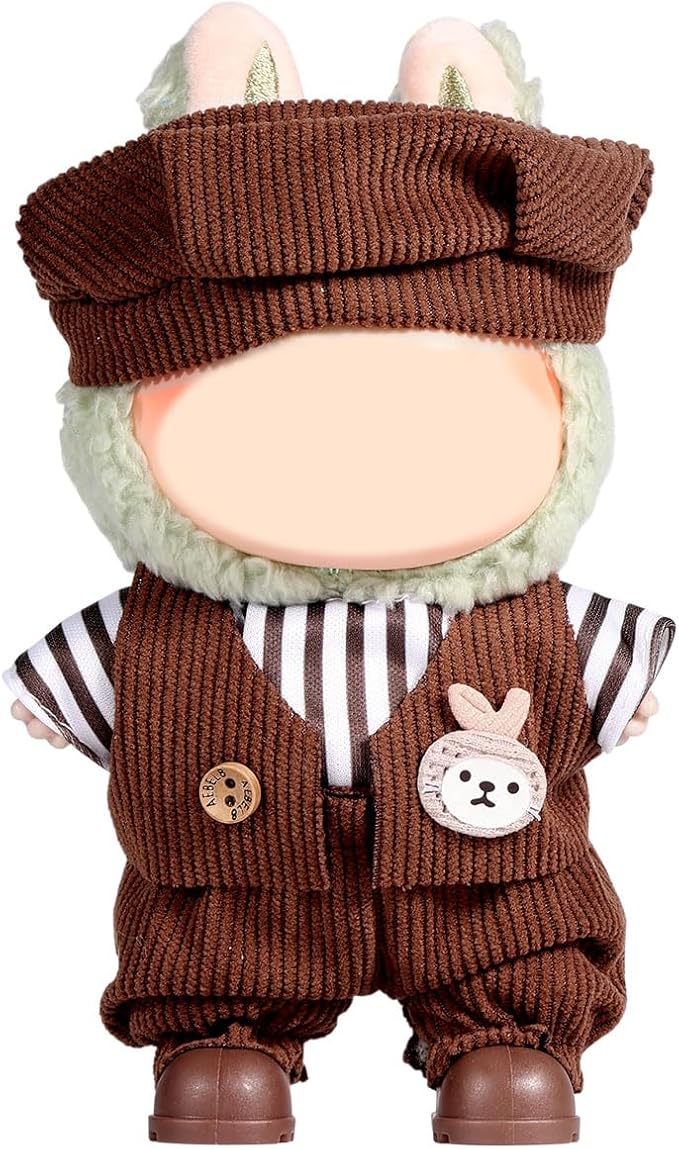 AICase for 17cm Doll Clothes/Outfit,Clothing Set for 17cm Doll,3 Piece Set Hat Clothing,Boys and Girls Stylish Adorable Clothes Accessories_08