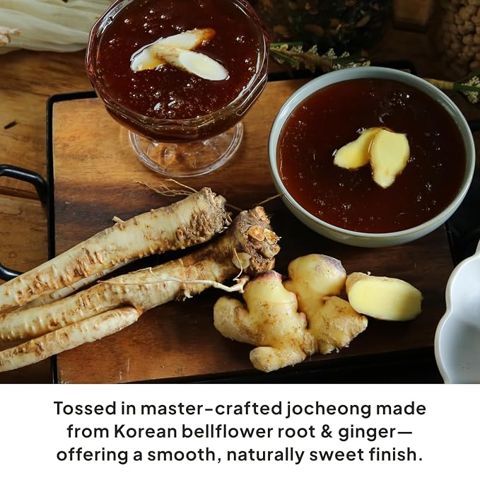 Korean Food Vegan Black Soybean Snack Bar, Grains & Nuts, 24Ct Pack Set | Roasted grains and nuts bound with bellflower, ginger, and rice syrup in convenient snack bars