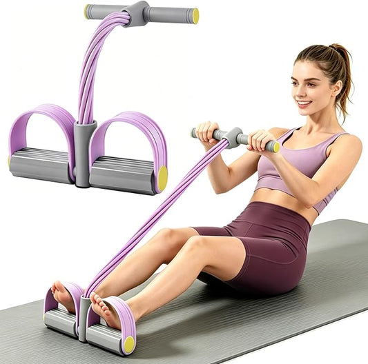 Multifunction Tension Rope, 6-Tube Elastic Yoga Pedal Puller Resistance Band, Natural Latex Tension Rope Fitness Equipment, for Abdomen/Waist/Arm/Leg Stretching Slimming Training