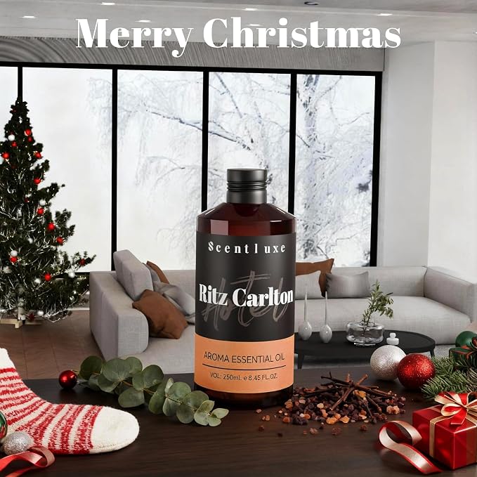 Oil Diffuser Essential Oils Inspired by The Ritz Carlton Scent - Orange, Musk for Aromatherapy Waterless Diffusers 250mL 8.45 Fl Oz Glass Dropper Bottle Fragrance Oil