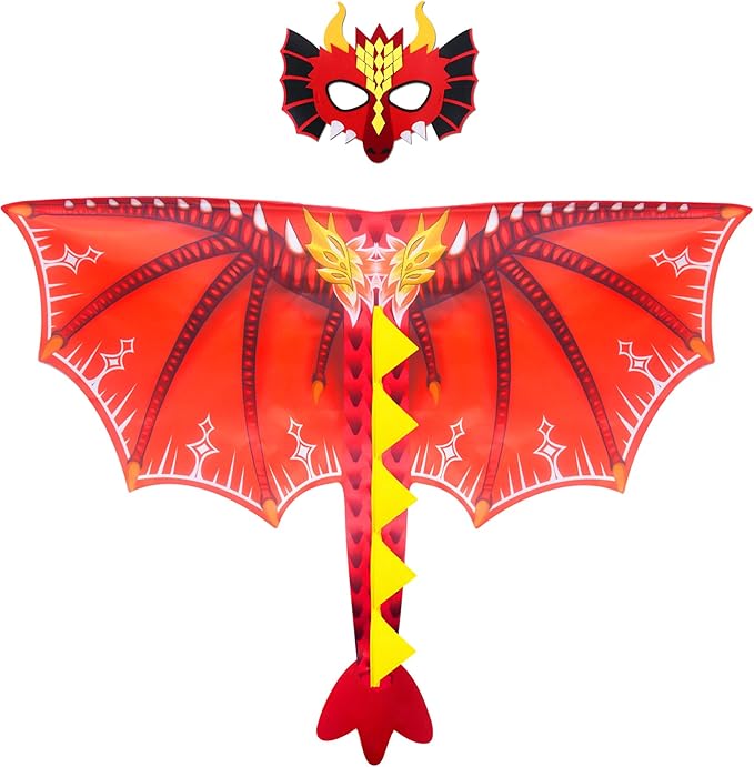 D.Q.Z Toddlers Dragon-Wings Costume for Kids Dinosaur Toys Gifts for 4 Years old Boys Girls Birthday Dress Up Party