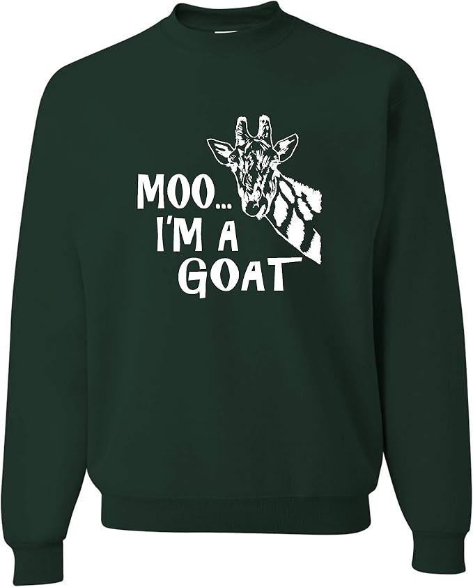 Go All Out Adult Moo I'm A Goat Funny Animal Sweatshirt Crewneck