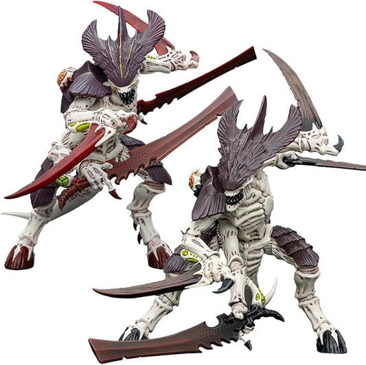 JOYTOY 1/18 Action Figure Warhammer 40,000 Tyranids Hive Fleet Leviathan Tyranid Warrior with Boneswords 1 and 2 2PCS Collection Model Birthday Gifts
