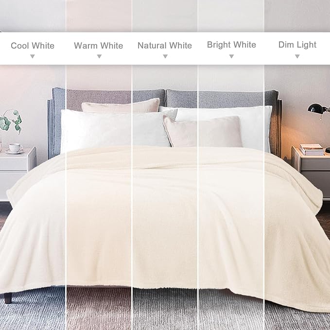 Exclusivo Mezcla Soft Plush Fleece Twin Size Blankets for Bed Living Room | Lightweight Fuzzy Fluffy Large Blanket for All Seasons, Cozy Velvet for Women Men, Machine Washable, 60"x80", Ivory