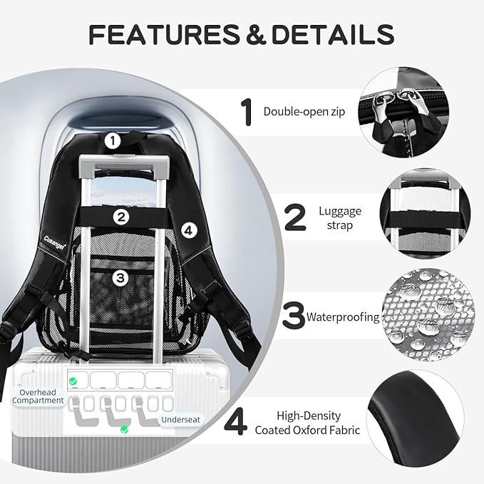 Cusangel Clear kids Backpack for Boys Girls,Black tpu Heavy Duty 16in Transparent Bookbag for School,Student children Bag Stadium Approved See Through Backpack,Stitch Bag durability