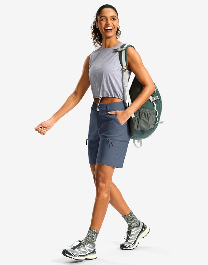 G Gradual Women's 7"/9" Hiking Cargo Shorts Quick Dry Lightweight Golf Outdoor Work Summer Travel Shorts with Pockets