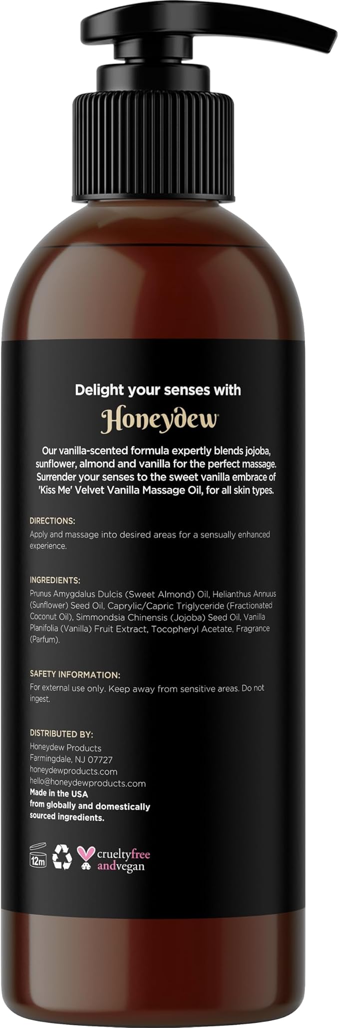 Sweet and Sensual Massage Oils for Couples - Mango and Vanilla Romantic Full Body Massage Oils with Sweet Almond Oil for Easy Gliding Special Moments - Therapeutic Grade Scented Body Oils