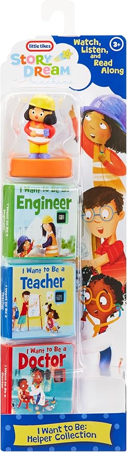 Little Tikes Story Dream Machine I Want to Be: Helper Collection, Storytime, Books, Audio Character, Toy Gift for Toddlers, Kids Girls Boys Ages 3+